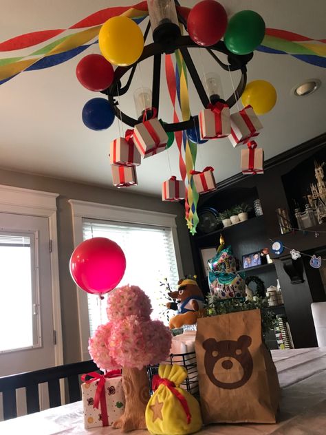 Acnh Party Ideas, Animal Crossing Themed Birthday Party, Animal Crossing Birthday Ideas, Animal Crossing Party Decorations, Animal Crossing Themed Party, Animal Crossing Party Ideas, Acnh Birthday Party, Animal Crossing Decor, Acnh Birthday