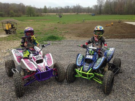 The McCowien DRR Riders getting ready to race! #DRRATVs #DRR Visit us at: www.drratvs.com/ Four Wheelers For Kids, Kids Atv, Four Wheeler, Ready To Race, Farm Kids, Four Wheelers, Quad Bike, Minecraft Designs, Open Wheel Racing