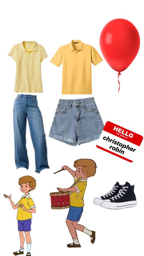 Robin Halloween Costume, Super Easy Halloween Costumes, Winnie The Pooh Costume, Disney Character Outfits, Disney Bound Outfits Casual, Winnie The Pooh Halloween, Robin Costume, Disney Bound Outfits, Disney Inspired Outfits