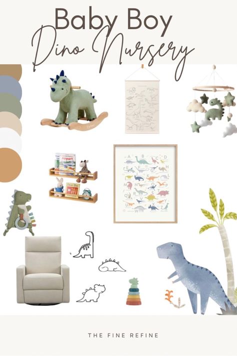 Dinosaur nursery Dino Nursery Ideas, Baby Boy Dinosaur Nursery, Boy Dinosaur Nursery, Dinosaur Nursery Baby Boy, Baby Boy Nursery Room Ideas, Dinosaur Themed Nursery, Dinosaur Baby Room, Nursery Room Ideas, Baby Dory