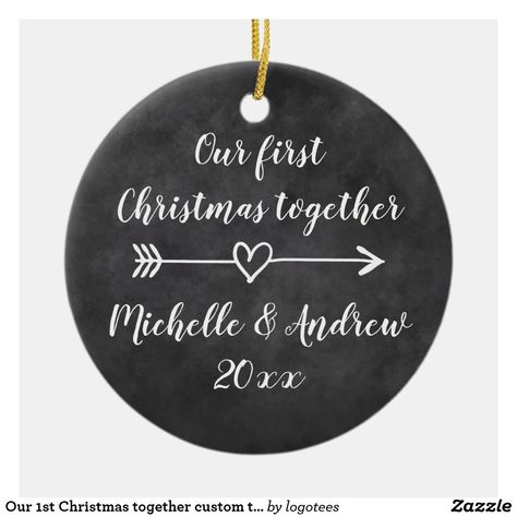 Christmas Presents For Boyfriend, Christmas Ideas For Boyfriend, Our First Christmas Together, Boyfriends Mom Gifts, First Christmas Together, Boyfriend Christmas, Boyfriend Gift Ideas, Circle Ornament, Christmas Together