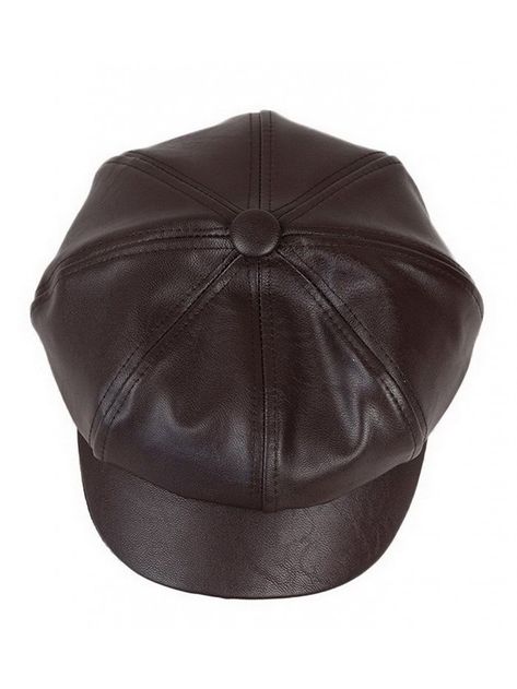 Women Fashion PU Leather Solid Ascot Ivy Newsboy Cap Berets Dark Brown - CU125BCKRUB - Hats & Caps, Women's Hats & Caps, Newsboy Caps  #menscaps #menshats #menstyle #mensoutfits #caps #hats #Newsboy Caps Newsboy Outfit, Womens Newsboy Cap, Crochet Newsboy Hat, Beret Cap, Berets Cap, Mens Fashion Edgy, Women Fashion Edgy, Visor Hat, Plague Doctor