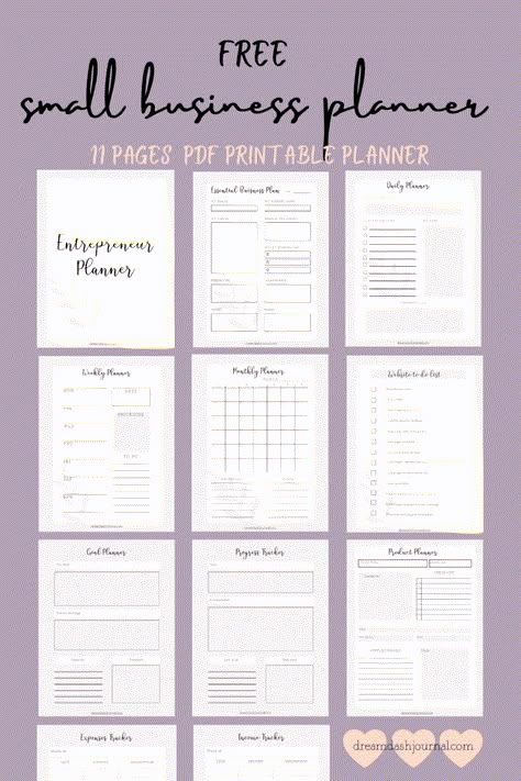 Free printable planner for small business or entrepreneurial planning. Download and print this cute business planner today! #planners #smallbusiness #freeprintables #freeplanner #entreprenuer Creative Daily Planner Ideas, Business To Do List Free Printable, Business Plan Printable, Work Planner Organization Business, Free Digital Business Planner, Journal Business Plan, Business Planning Binder, Small Business Free Printables, Business Book Keeping Templates