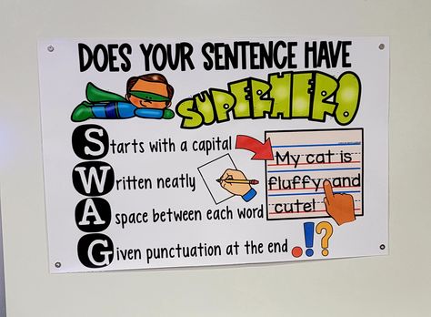 Search Results for “Superhero ” – Carolyn's Creative Classroom Swag Sentences Anchor Charts, What Is A Sentence Anchor Chart 2nd Grade, Star Sentences Anchor Charts, Stretching A Sentence Anchor Chart, Declarative Sentences Anchor Chart, Reading Strategies Anchor Charts, Ela Anchor Charts, Kindergarten Anchor Charts, Classroom Charts