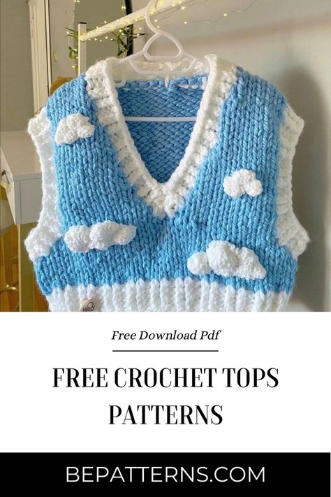 crochet halter top crochet shirt free pattern 2023 -Free Crochet Patterns Mode Zara, Mode Crochet, Crochet Fashion Patterns, Crochet Vest, Free Crochet Patterns, Cute Sweaters, Knit Fashion, Crochet Fashion, Crochet Sweater