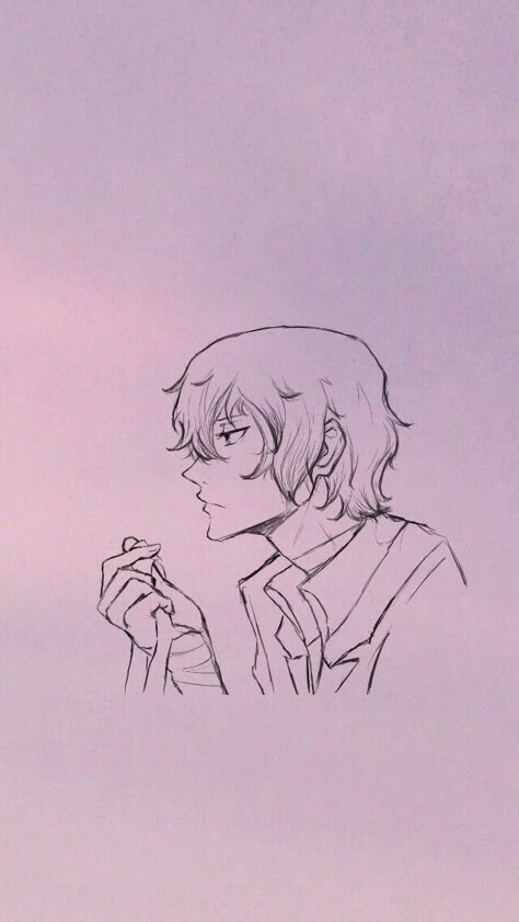 Dazai Osamu Anime, Bungou Stray Dogs Wallpaper, Best Anime Drawings, Dazai Bungou Stray Dogs, Easy Drawings Sketches, Dazai Osamu, Anime Drawings Tutorials, Stray Dogs Anime, Anime Character Drawing