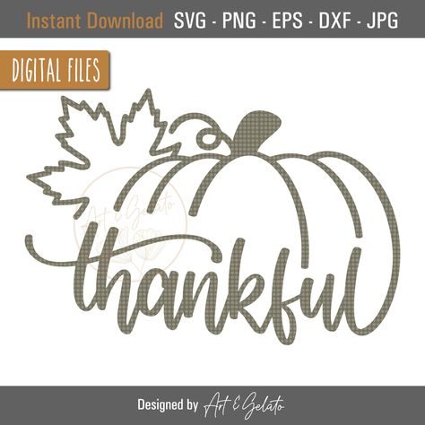 Thanksgiving Svg Free, Fall Door Sign, Fall Fonts, Door Sign Svg, Thankful Svg, Thankful Pumpkin, Fall Canvas Painting, Autumn Svg, Svg Thanksgiving