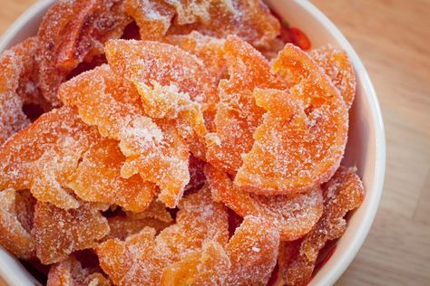 Candied Tangerines Candied Tangerines, Tangerine Recipes, Sweets Desserts, Fruit Recipes, Candy Recipes, Dried Fruit, Just Desserts, Sweet Tooth, Sweet Treats