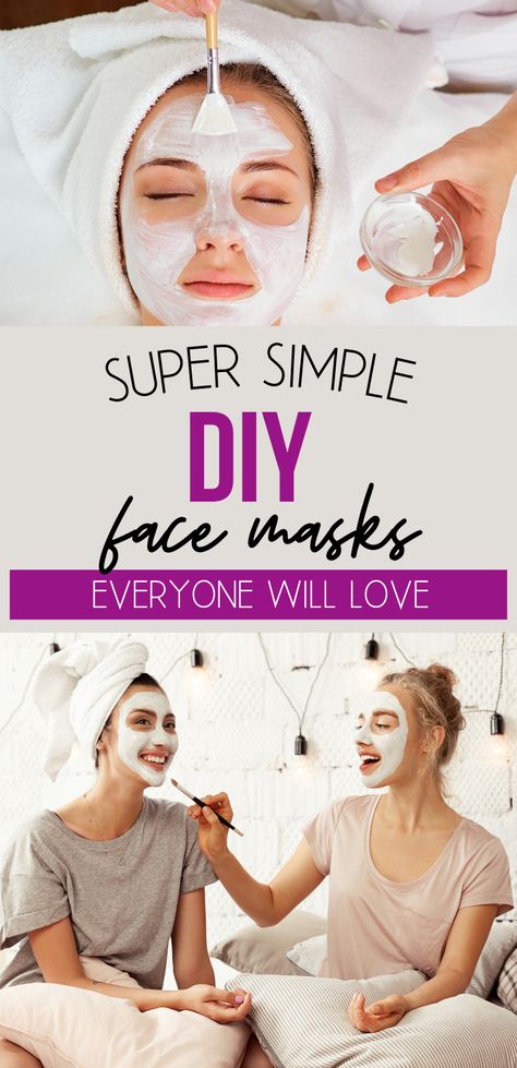 Best Homemade Face Mask For Glowing Skin, Easy Face Masks Homemade, Facial Masks Homemade, How To Make Face Mask, Simple Diy Face Mask, Home Made Face Mask, Halloween Sleepover, Mask At Home, Homemade Facial