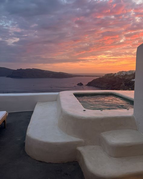 Claire Jacobs | Luxury Hotel & Travel | NYC | There are sunsets and then there are Santorini sunsets witnessed at @perivolashotel . . . . . #luxuryhotel #luxurytravel #greece #santorini… | Instagram Hotel Greece, Hotels In Greece, Oia Santorini Greece, Travel Nyc, Santorini Sunset, Greece Santorini, Greece Hotels, Nyc Trip, Santorini Greece