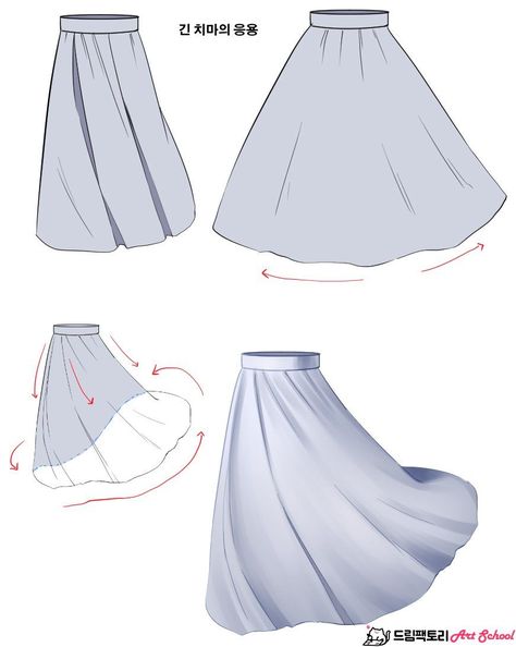 Circle Skirt Drawing, Skirt Drawing Reference, Skirt Drawing, Wind Drawing, Tips For Artists, Drawing Anime Clothes, Coloring Tutorial, Digital Painting Tutorials, Anime Drawings Tutorials