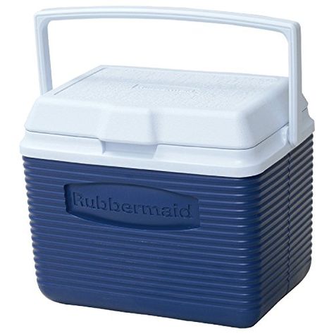 Rubbermaid Cooler / Ice Chest, 10-quart, Blue. For product & price info go to:  https://all4hiking.com/products/rubbermaid-cooler-ice-chest-10-quart-blue/ Emergency Go Bag, Store Shelves Design, Lunch Box Cooler, Small Cooler, Picnic Cooler Bag, Ice Chest Cooler, Camping Coolers, Cooler Accessories, Picnic Cooler