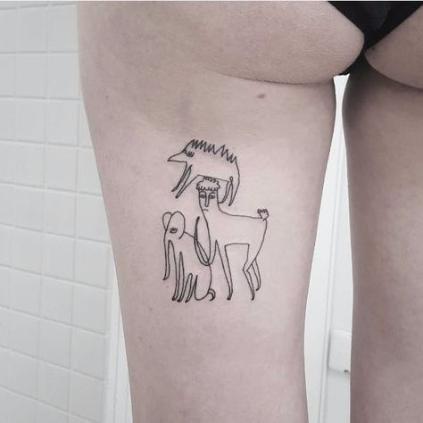 Ignorant style tattoo by Bianka Szlachta #BiankaSzlachta #ignorantstyle #folk #naive #linework #minimalistic 00 Tattoo, Ignorant Tattoos, Ignorant Style Tattoo, Small Tattoo Ideas, Weird Tattoos, Horse Tattoo, Style Tattoo, Funny Tattoos, Baby Tattoos