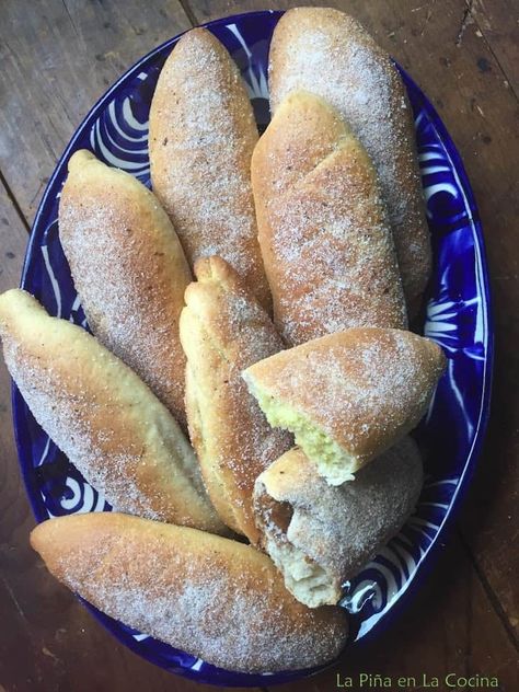 Elotes- Pan Dulce Recipe(Revised) - La Piña en la Cocina Elotes Recipe, Mexican Recipies, Elote Recipe, Mexican Pastries, Mexican Desserts, Chile Colorado, Mexican Sweet Breads, Mexican Bread, Traditional Mexican Food