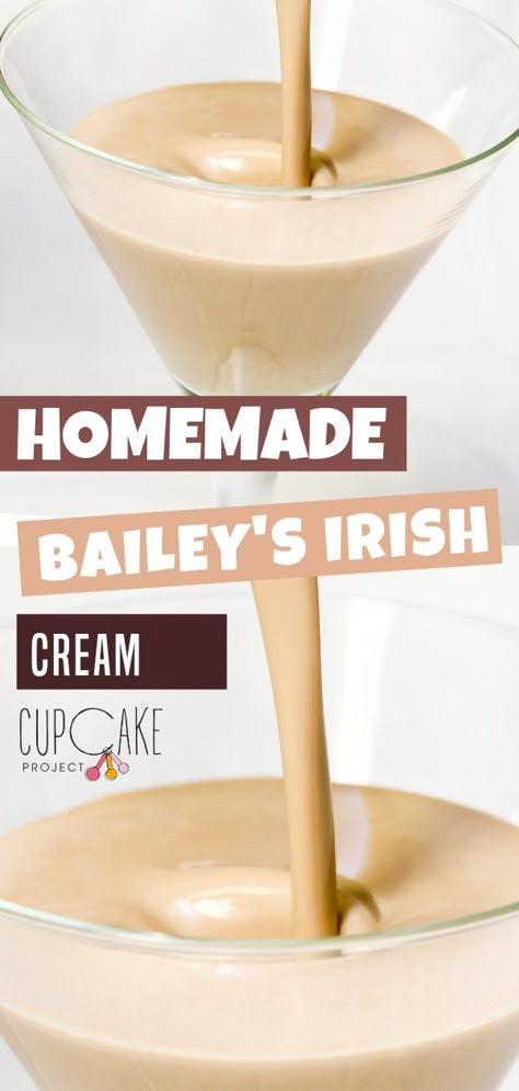 Making homemade Baileys Irish Cream right in your own kitchen is cheap, so easy, and so tasty that you’ll never want to buy it again! Just make sure you have your Irish whiskey to create this simple recipe! You’ll agree when I say it’s one of the best! Diy Baileys Irish Cream, Recipes With Baileys, Baileys Liquor, Baileys Recipes Drinks, Irish Cream Recipes, Irish Cream Cupcakes, Homemade Baileys Irish Cream, Baileys Irish Cream Recipes, Irish Cream Recipe