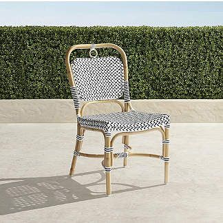 Pia Rattan Bistro Chair, Set of Two Rattan Weave, Outdoor Wicker Furniture, Cafe Bistro, Bistro Chairs, Patio Dining Chairs, Outdoor Furniture Collections, Rattan Chair, Bistro Set, Wicker Furniture