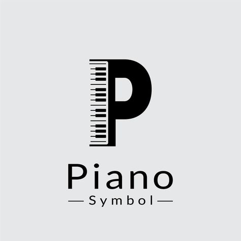 Music Logo Inspiration, Piano Pedals, Piano Logo, P Logo Design, 100 Logo, Music Logo Design, The Letter P, Music Logo, Letter P