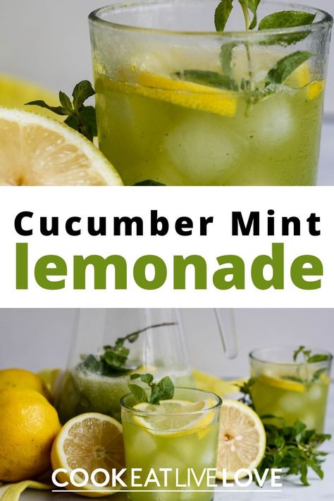 Cucumber Juice Recipes, Cucumber Tea, Juicing Recipes With Mint, Juice With Cucumber, Cucumber Juicing Recipes, Mint Drinks Healthy, Lemon Cucumbers Recipe, Fresh Squeezed Juice Recipes, Cucumber Drinks Healthy