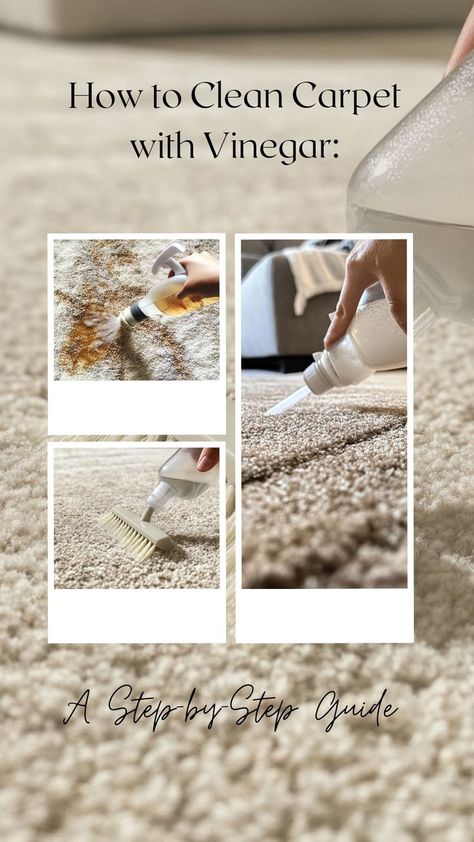 Learn how to deep clean your carpets naturally with vinegar in this step-by-step guide! Vinegar is an eco-friendly, powerful cleaning agent that lifts stains, neutralizes odors, and refreshes your carpets without harsh chemicals. Follow these simple steps for a fresher, cleaner home. 🧼🌿 #CarpetCleaning #NaturalCleaning #VinegarHacks #DIYHomeCare Natural Carpet Cleaner, Cleaning Carpets, Clean Carpet, Natural Cleaning Solutions, Carpet Cleaning Machines, Easy Hacks, Vinegar Cleaning, Cleaning Agent, Pet Stains