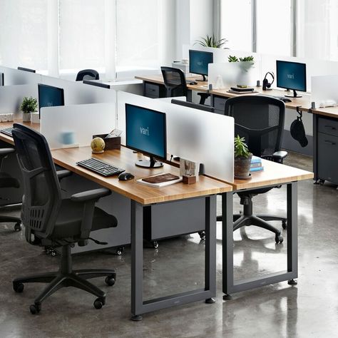 Desk Privacy Panel, Desk Privacy, Open Office Layout, Open Concept Office, Desk Partitions, Workstations Design, Office Cubicles, Contemporary Office Design, Startup Office