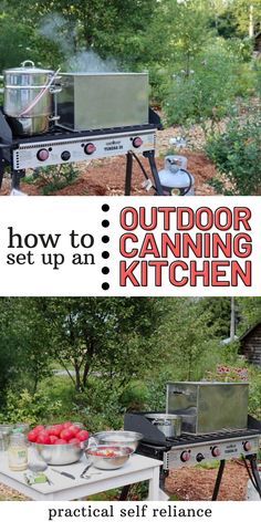 Canning Kitchen Ideas, Outdoor Canning Kitchen, Canning Station, Summer Canning, Canning Tools, Canning Equipment, Pressure Canning Recipes, Canning Kitchen, Canning 101