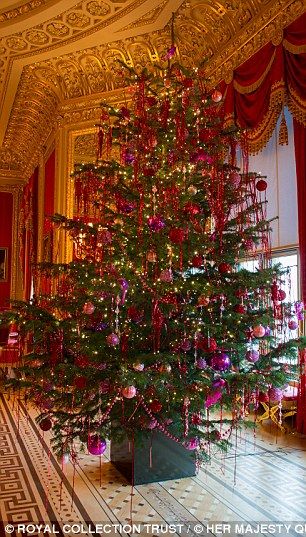 Christmas tree Locations inside Windsor Castle include St George's Hall, the Crimson Drawing Room, and in the China Corridor Lowes Christmas Trees, Christmas Flowers Diy, Diy Christmas Fireplace, Cheap Christmas Trees, Christmas Tree Decorating Tips, Fireplace Christmas, English Christmas, Royal Christmas, Christmas Tree Inspiration