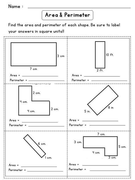 https://www.teacherspayteachers.com/Product/Area-and-Perimeter-Worksheet-10057968 Area Perimeter Worksheets, Area And Perimeter Worksheets, Perimeter And Area, Finding Area, Area Worksheets, Smart Goals Worksheet, Molecular Geometry, Digraphs Worksheets, Area Perimeter