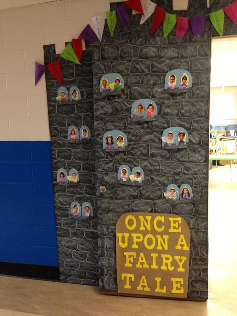 fairy tale door decorating ideas - Google Search Once Upon A Time Door Decoration, Fairy Tales Bulletin Board Ideas, Fairy Tale Ball School, Fairy Tale Bulletin Board Ideas, Fairytale Bulletin Board Ideas, Fairy Tale Theme Classroom, Book Door Decorations, Fairytale Decorations, Fairy Tale Classroom