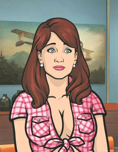 Female Marvel Cosplay, Cheryl Tunt, Archer Show, Archer Cartoon, Archer Tv Show, Archer Fx, Sterling Archer, Archer Characters, Profile Drawing