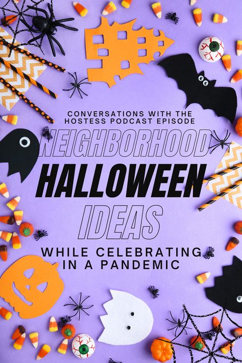 This podcast episode gives you lots of ways to create community in your neighborhood while social distancing this Halloween. Neighborhood Halloween Decorating Contest, Halloween Neighborhood Ideas, Community Halloween Ideas, Neighborhood Halloween Party, Caramel Apple Kits, Neighborhood Halloween, Neighborhood Activities, Community Halloween, Fun Halloween Activities