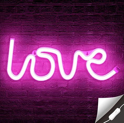 Lumoonosity Love Neon Sign, USB Powered Pink Love Light Led Neon Signs with On/Off Switch, Love Led Sign for Wall Decor, Aesthetic Hanging Love Signs, Led Love Neon Light for Bedroom, Game Room Setup - - Amazon.com Game Room Setup, Sleepover Room, Bedroom Gaming, Neon Lights Bedroom, Wall Decor Aesthetic, Love Neon Sign, Light Up Signs, Neon Sign Bedroom, Gaming Room Setup