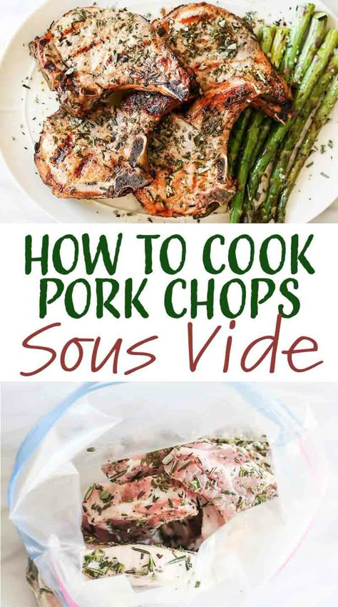 Sous Vide Pork Chops, Cook Pork Chops, Sous Vide Pork, Cooking Pork, Cooking Pork Chops, Main Entrees, Sous Vide Recipes, How To Cook Pork, Sous Vide Cooking