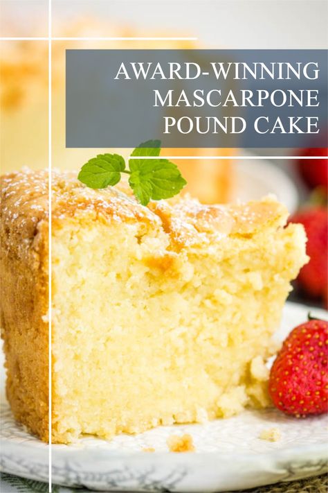 Mrs Dots Pound Cake, Mile High Pound Cake Recipe, Mascarpone Pound Cake, Walnut Pound Cake Recipe, Dense Cake Recipe, Pound Cake Recipes Moist, Holiday Desert Recipes, Ricotta Pound Cake, Desserts Brownies