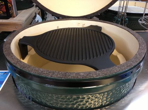 Cast Iron Plate Setter for Large and XL Big Green Egg. | Grill ... Smoker Meals, Big Green Egg Smoker, Green Egg Accessories, Big Green Egg Accessories, The Green Egg, Egg Smoker, Egg Accessories, Green Egg Table, Big Green Egg Table