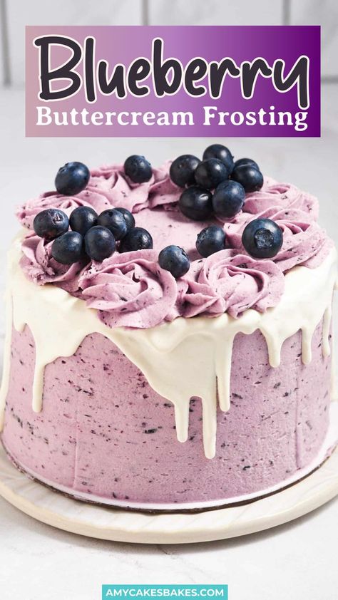 This blueberry buttercream frosting recipe is a must-try for your next batch of cupcakes or cake with cream cheese frosting! Easy to make and full of fresh blueberry flavor, it’s the perfect homemade blueberry frosting for any occasion. Blueberry Buttercream Frosting, Cupcake Filling Recipes, Blueberry Buttercream, Cupcake Filling, Blueberry Frosting, Bakery Style Cake, Cupcake Frosting Recipes, Cream Cheese Frosting Easy, Buttercream Frosting Cake