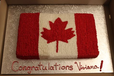 Canada Flag Cake Canada Flag Cake, Canadian Flag Cake, Canada Cake, Flag Cake, Canadian Flag, Canada Flag, Flag, Baking, Cake