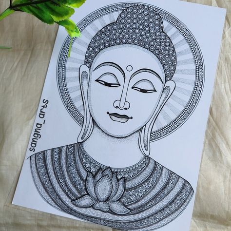 Hanumanji Mandala Art, Buddha Drawing, Pencil Sketches Easy, Butterfly Art Drawing, Buddha Art Drawing, Easy Mandala, Easy Mandala Drawing, Colorful Rangoli, Canvas Art Decor