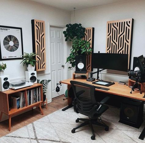 Zen Table, Home Studio Setup, House Studio, Home Studio Music, Minimal Home, Studio Room, Small Home Office, Workspace Design, Office Workspace