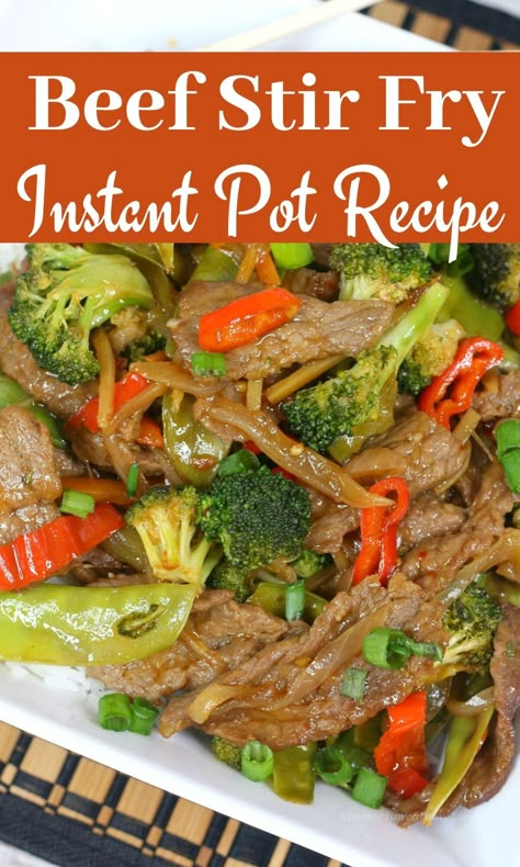 Dinner Instant Pot Recipes, Beef With Broccoli Recipe, Beef Stir Fry Recipe, Steak Stirfry Recipes, Ground Beef Stir Fry, Beef Broccoli Stir Fry, Beef Recipe Instant Pot, Beef Stir Fry Recipes, Instant Pot Recipe