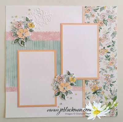 5 Photo Scrapbook Layout 2 Page, Scrapbook Inspiration Layout, Easy Scrapbook Layouts, Scrapbook Theme Ideas, Flower Scrapbook Layout, Sister Scrapbook, Jo Blackman, Family Scrapbook Layouts, Scrapbook Planning