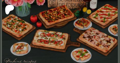 Roman Pizza, Romans Pizza, Mediterranean Pizza, Margarita Pizza, Mushroom Pizza, They Live, Sims 4 Cc, Other Recipes, Pepperoni Pizza