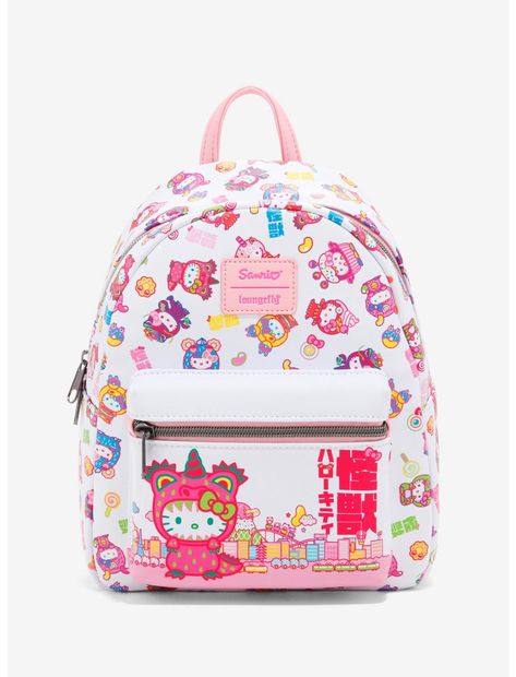 Rainbow Costumes, Hello Kitty Backpack, Kitty Backpack, Loungefly Hello Kitty, Monster Costumes, Charmmy Kitty, Loungefly Bag, Mini Backpacks, Loungefly Disney