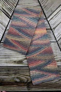 Ravelry: Slip Slope Scarf free pattern pattern by Vashti Braha Slip Stitch Crochet, شال كروشيه, Confection Au Crochet, Bonnet Crochet, Crochet Diy, Crochet Cowl, Tunisian Crochet, Knit Or Crochet, Crochet Hat