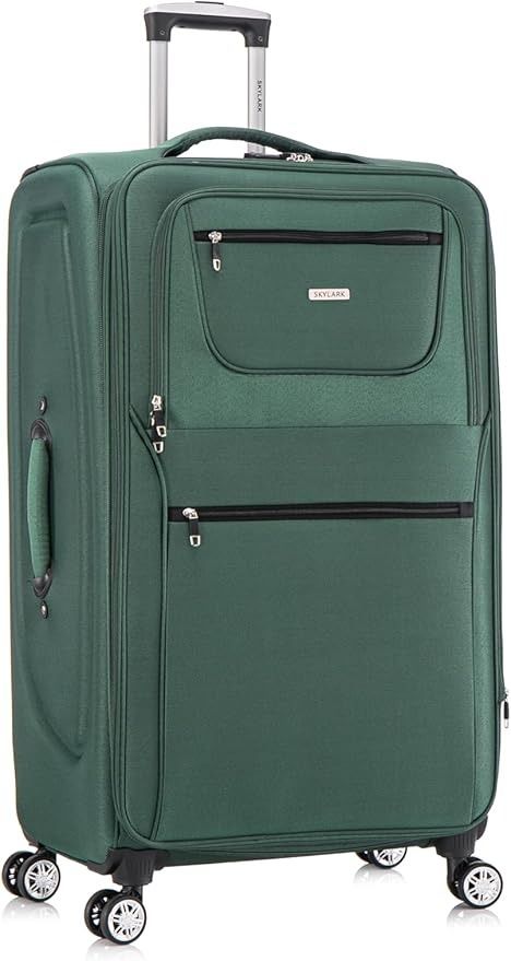 Skylark 32" Extra Large Suitcase Super Lightweight Expandable 4 Wheel Spinner 3-Digit Combination Lock Soft Shell Luggage Check in for 30kg : Amazon.co.uk: Fashion Extra Large Suitcase, Wheel Spinner, Large Suitcase, Skylark, Soft Shell, Uk Fashion, Check In, Extra Large, Wheel