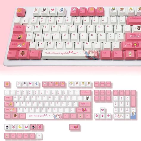 Upgrade your keyboard game with these adorable Sailor Moon Keycaps! Transform your mechanical keyboard into a kawaii masterpiece with this keycap set featuring your favorite magical girl squad. 🌙✨ Get ready to type in style! Sailor Moon Keyboard, Moon Keyboard, Keyboard Pink, Keycap Set, Key Caps, Amazon Associates, Mechanical Keyboard, Magical Girl, Computer Keyboard