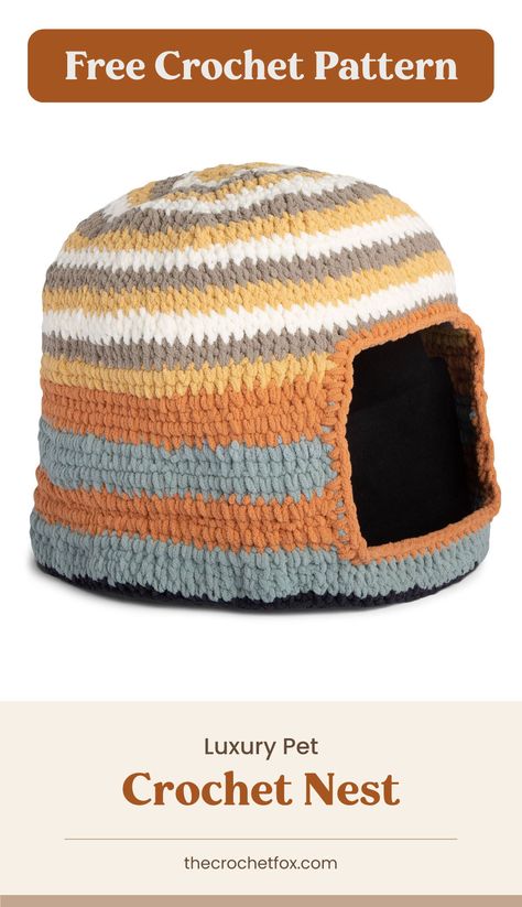 Crochet Dog Beds Free Patterns, Crochet Dog Bed Pattern, Crocheted Cat Bed, Crochet Cat Bed Caves Free Pattern, Cat Bed Crochet Pattern Free, Crochet Cat Cave Pattern Free, Crochet Dog Bed Free Pattern, Crochet Cat Bed Free Pattern, Crochet Dog Bed