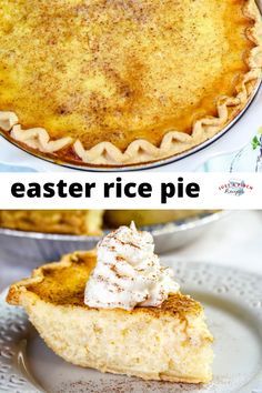 Easter Rice Pie, Ricotta Rice, Rice Pie, Italian Easter Recipes, Italian Easter Pie, Traditional Easter Desserts, Deep Dish Pie, Preschool Easter, Ricotta Pie