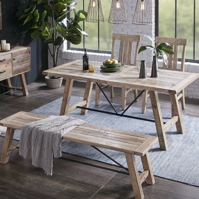 Wood Dining Bench, Solid Wood Benches, Solid Wood Dining Set, Rustic Wood Frame, Wood Bench, Farmhouse Table, Side Chairs Dining, Bench With Storage, Wood Dining Table