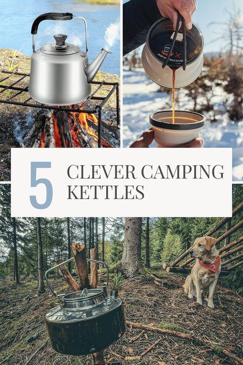 Here are a variety of clever camping kettles available on the market that can help take your meals and hot drinks to the next level. Whether you’re trekking through the wilderness or simply looking for something unique, these kettles are sure to add some flavor to your journey. Camping Kettle, Homestead Survival, Camp Kitchen, The Wilderness, Tea Kettle, Hot Drinks, Spice Up, Next Level, Trekking