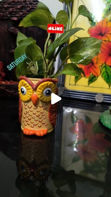 Tin Can Diy, Mouldit Clay, Owl Planter, Can Diy, January 27, Tin Can, Acrylic Colors, Tin, Home Decor